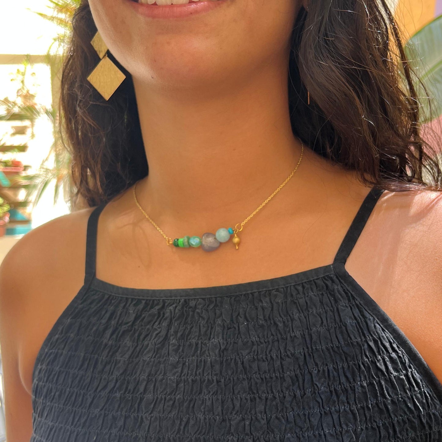 Collar amazonita