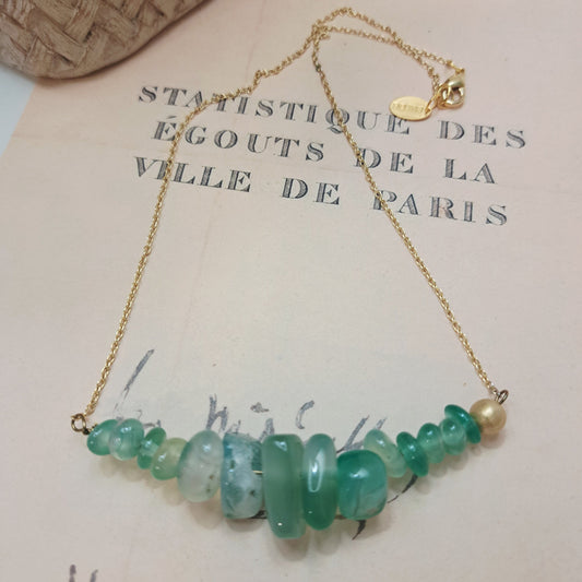 Collar ágata verde